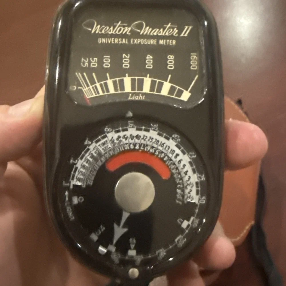 Vintage Weston Master II Exposure Light Meter 735 w/ Leather Case - Tested